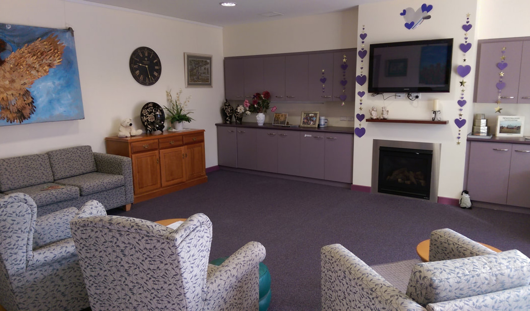 The comfortable lounge room space at Banawah Nursing Home. 